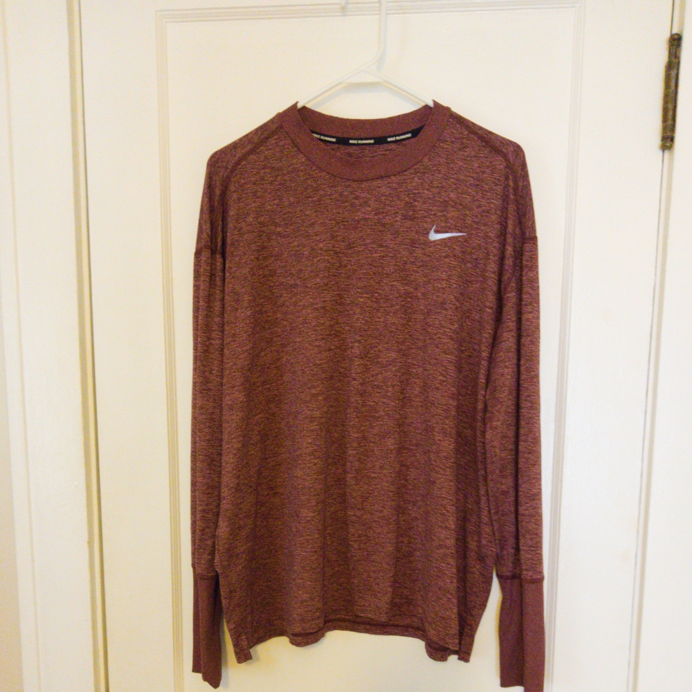Nike Heathered Wine blended Color Mens XXL Running Shirt - Picture 4 of 8